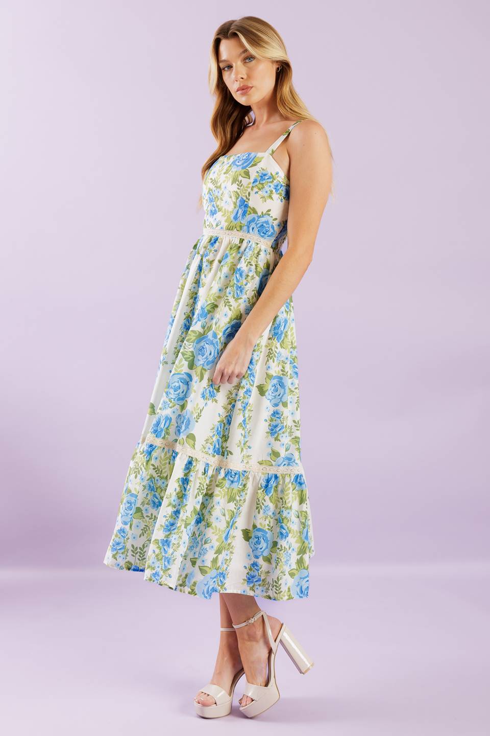 MATCH MY ENERGY WOVEN MIDI DRESS Flying Tomato